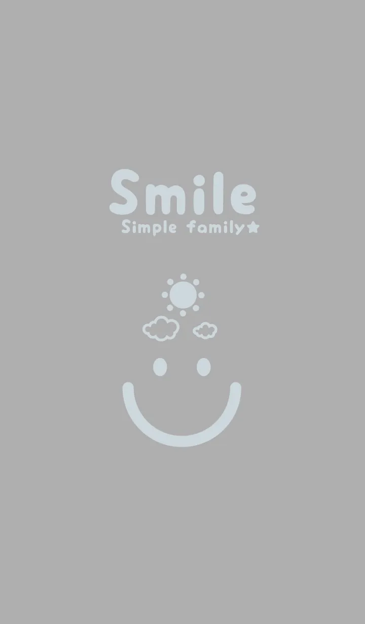 [LINE着せ替え] スマイル＆SUN シルバーグレイの画像1