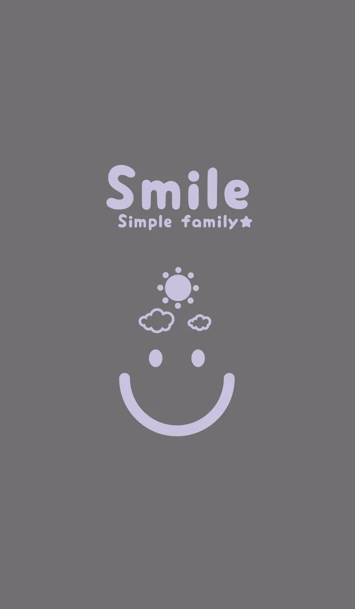 [LINE着せ替え] スマイル＆SUN スチールグレイの画像1