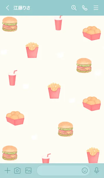 [LINE着せ替え] Mini fast food set 3の画像3