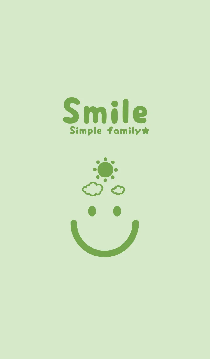 [LINE着せ替え] スマイル＆SUN 白緑の画像1