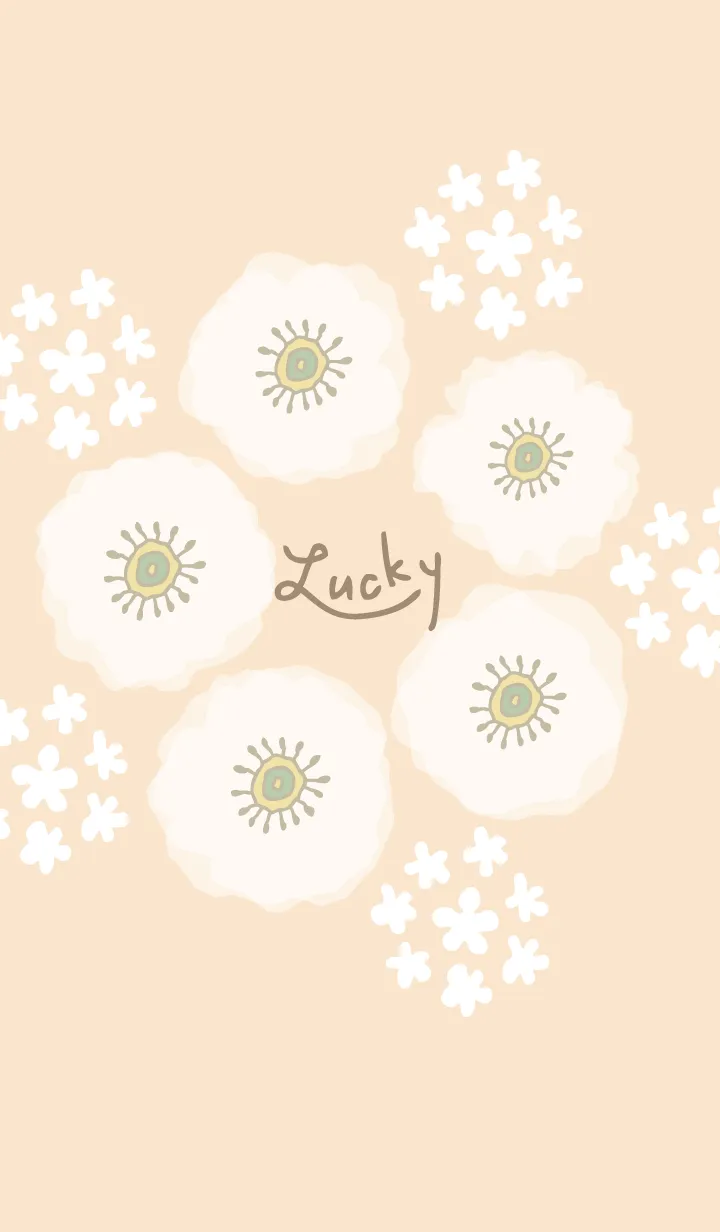 [LINE着せ替え] 白い花と小花の輪28の画像1