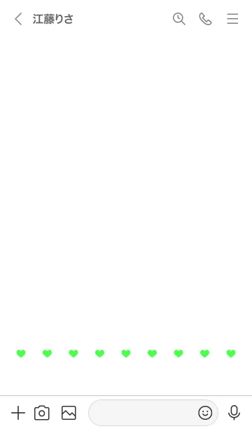 [LINE着せ替え] ねことハート(white&green.)の画像3