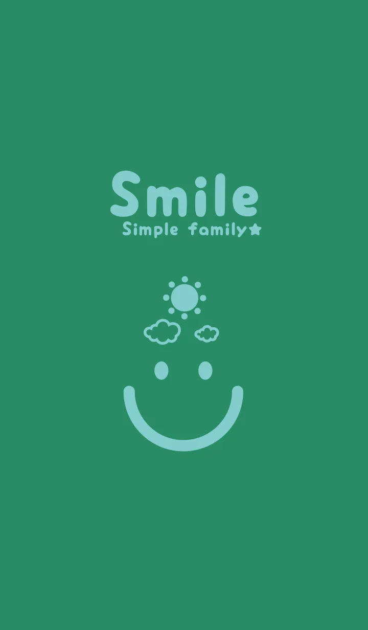 [LINE着せ替え] スマイル＆SUN フォレストグリーンの画像1