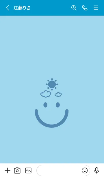 [LINE着せ替え] スマイル＆SUN 空色の画像3