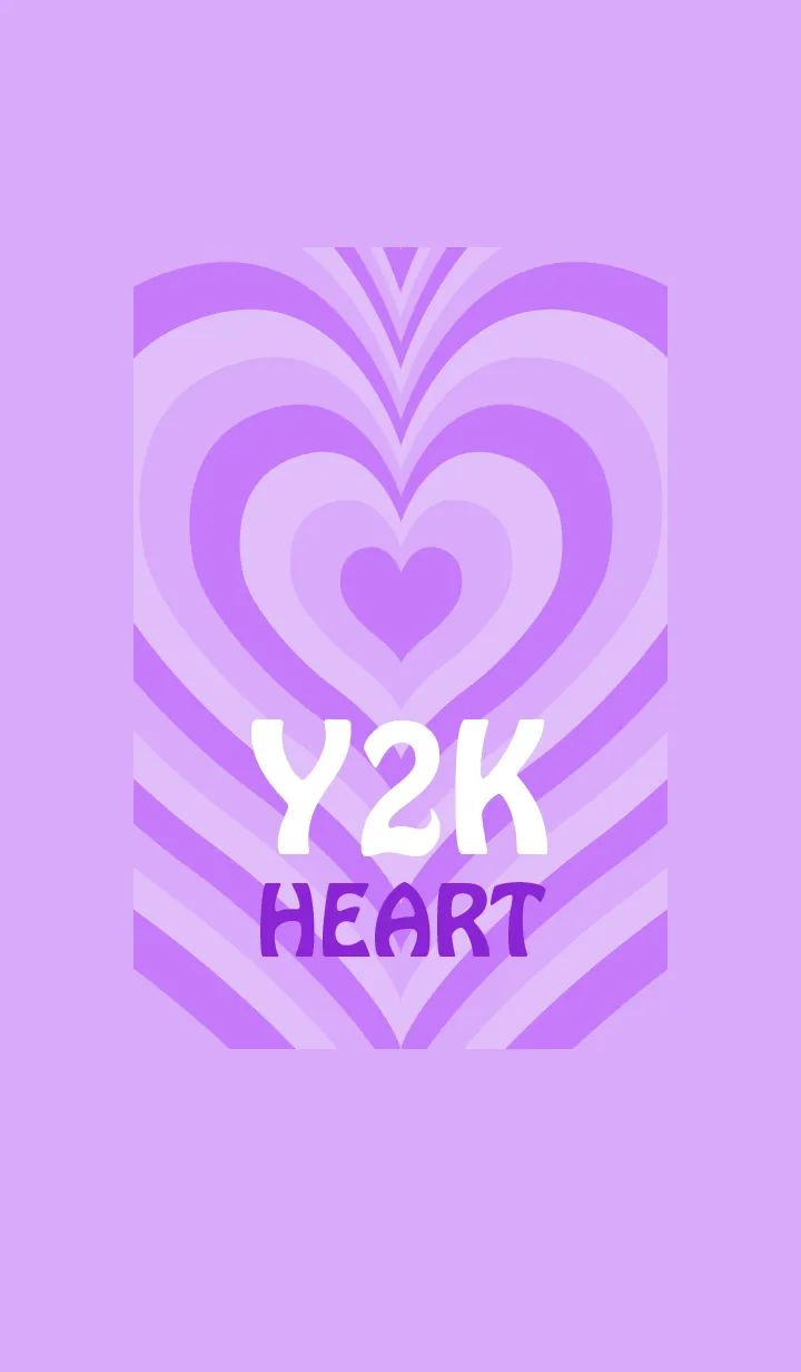 [LINE着せ替え] Y2K HEART パープル 紫の画像1