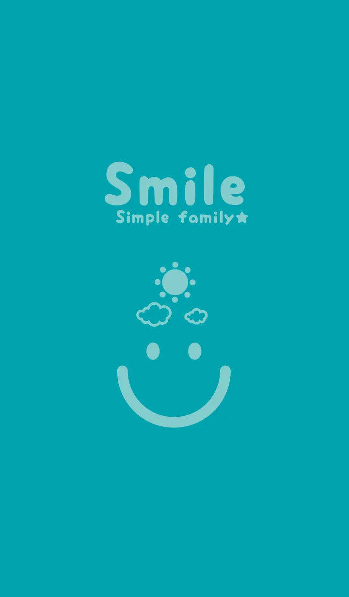 [LINE着せ替え] スマイル＆SUN 浅葱色の画像1