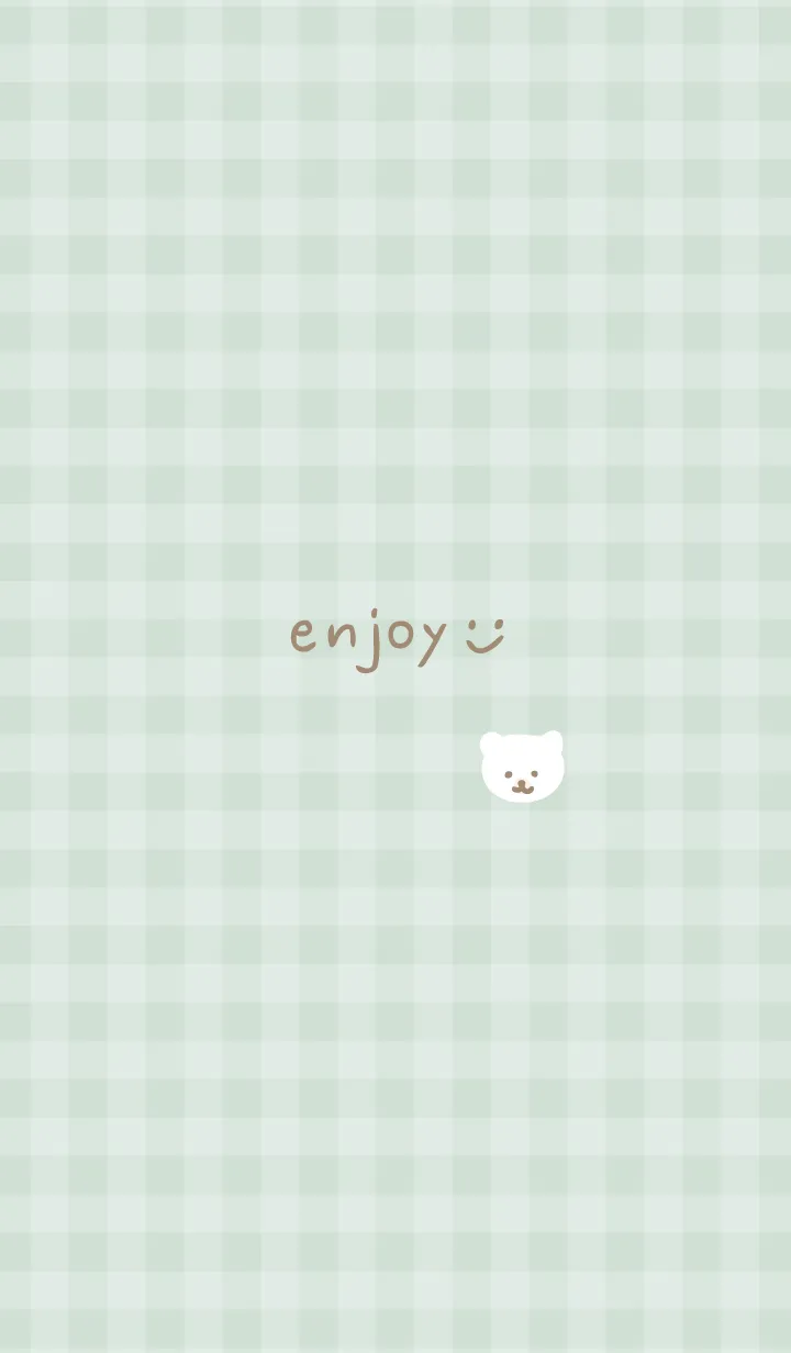 [LINE着せ替え] しろくま チェック29の画像1