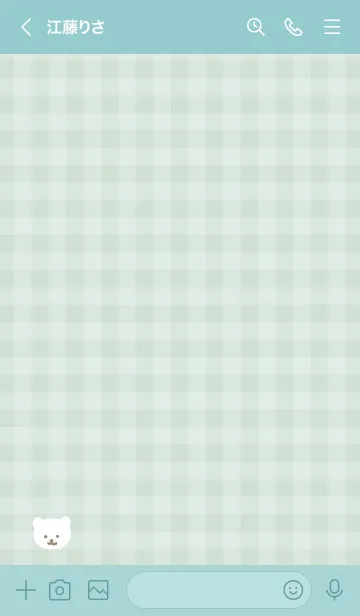 [LINE着せ替え] しろくま チェック29の画像3