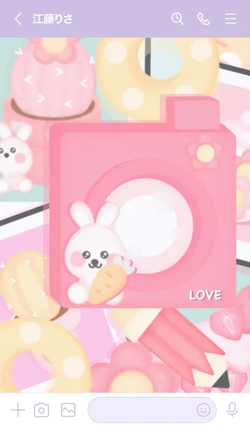 [LINE着せ替え] Love photo Love polaroid 3の画像3