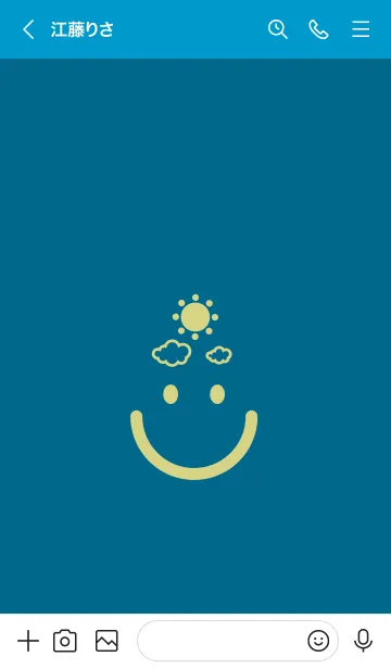 [LINE着せ替え] スマイル＆SUN 鴨の羽色の画像3