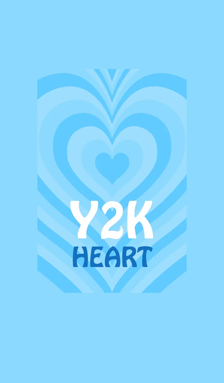 [LINE着せ替え] Y2K HEART ブルー 青の画像1