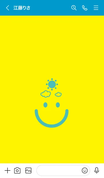 [LINE着せ替え] スマイル＆SUN ペールレモンの画像3