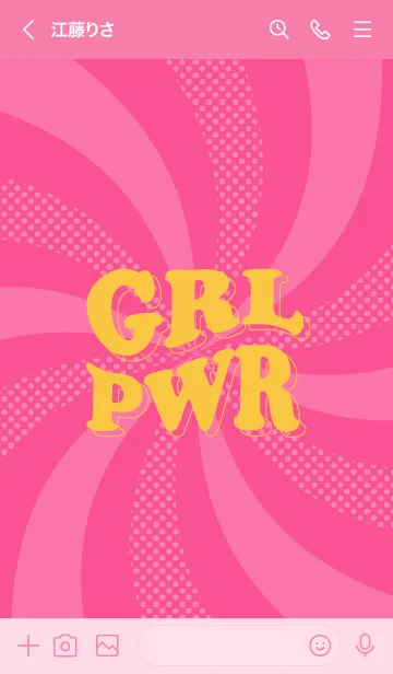 [LINE着せ替え] GRL PWR/ガールパワー/Y2K/ピンクの画像3