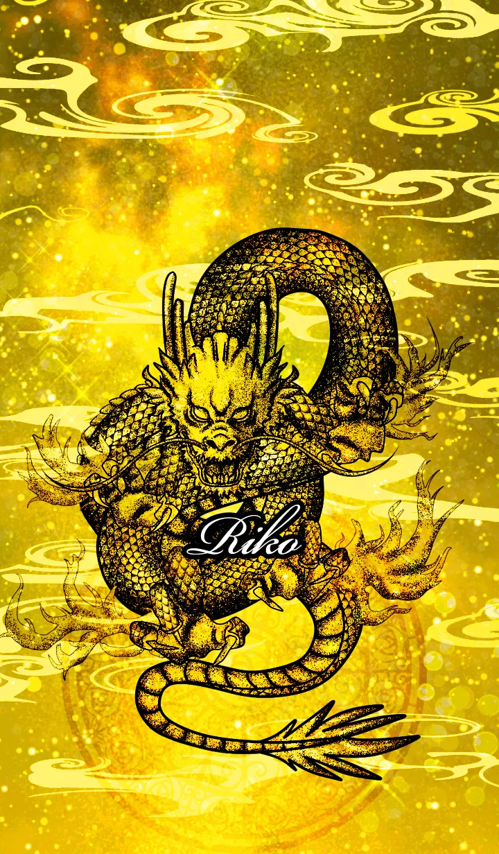 [LINE着せ替え] りこ＄金運UP＄和風金龍＄2の画像1