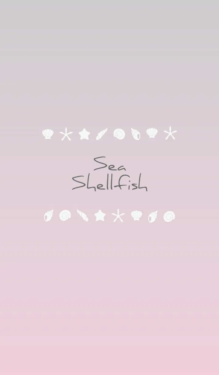 [LINE着せ替え] グレー : 海と貝殻の画像1