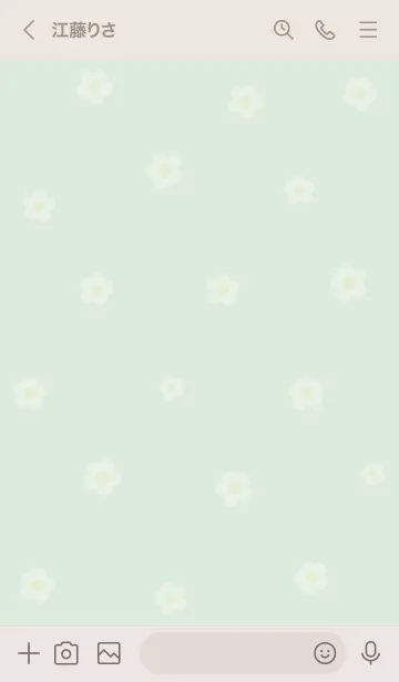 [LINE着せ替え] お花<ハート>グリーン.の画像3