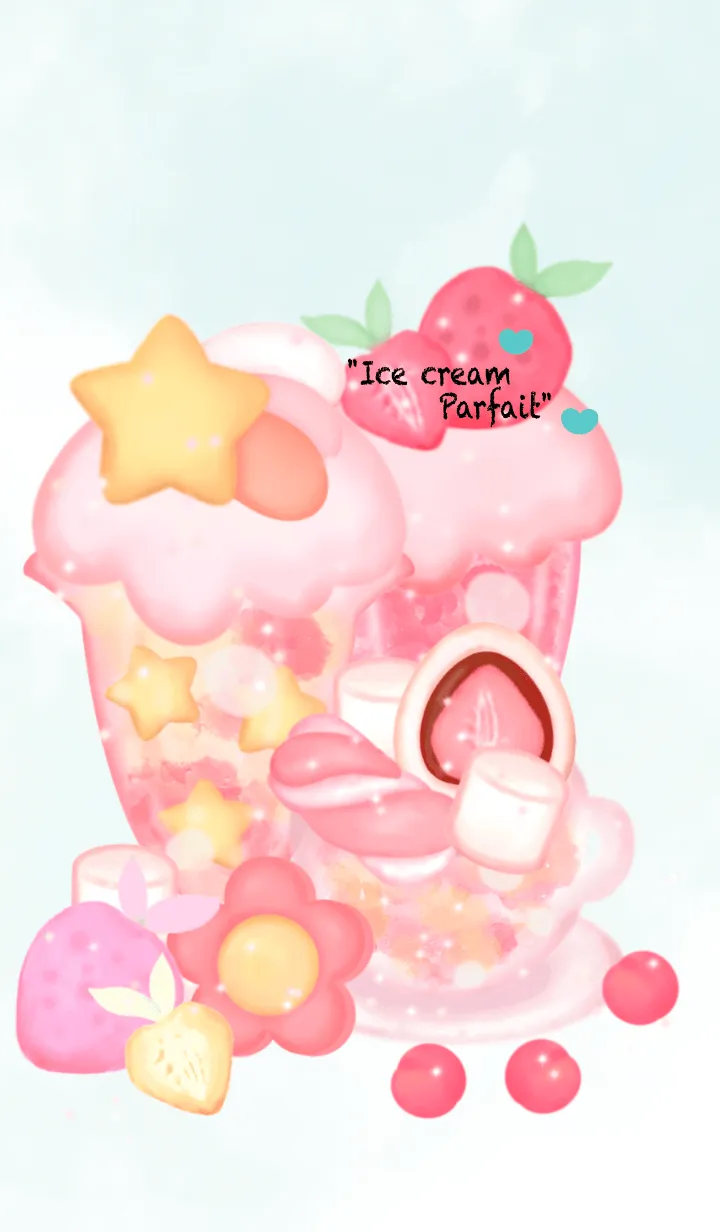 [LINE着せ替え] Little sweet ice cream parfait 4の画像1