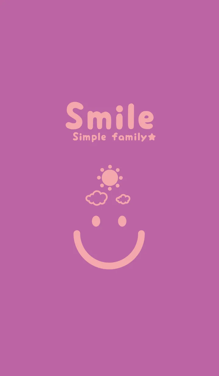 [LINE着せ替え] スマイル＆SUN 若紫の画像1