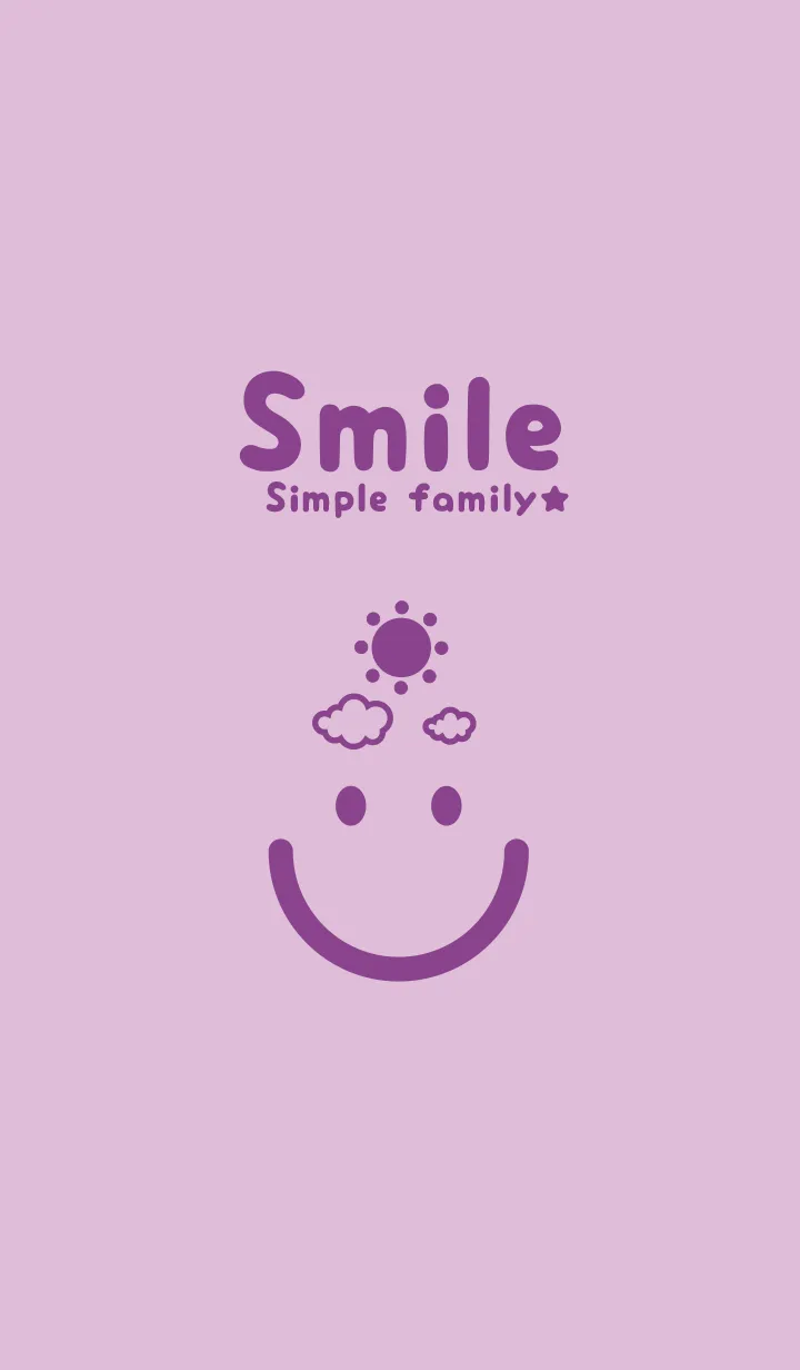 [LINE着せ替え] スマイル＆SUN ペールライラックの画像1