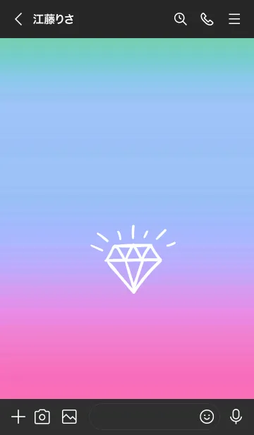 [LINE着せ替え] グラデーション ダイアモンド  132の画像3