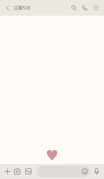 [LINE着せ替え] Simple Heart-Dusky Beige.MEKYM 23の画像3