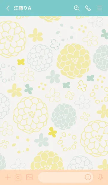 [LINE着せ替え] 北欧風 花と輪9の画像3