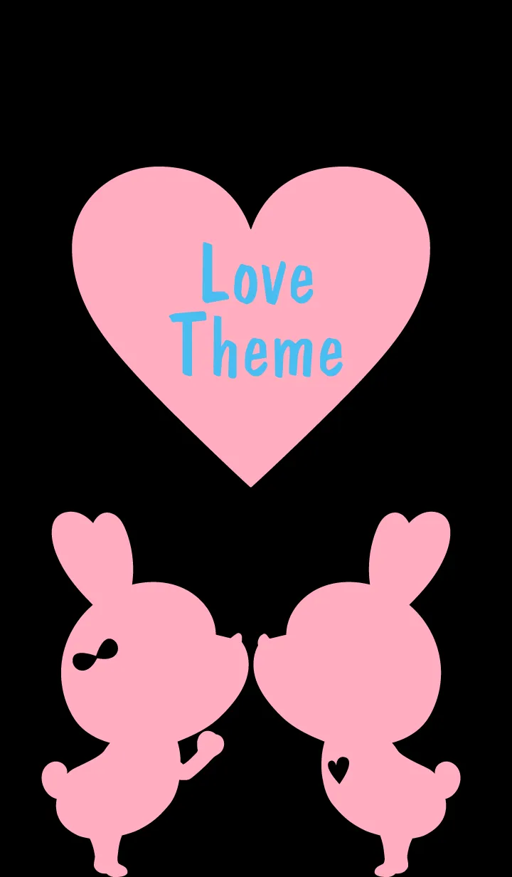 [LINE着せ替え] LOVE THEME Pink and Black 32の画像1