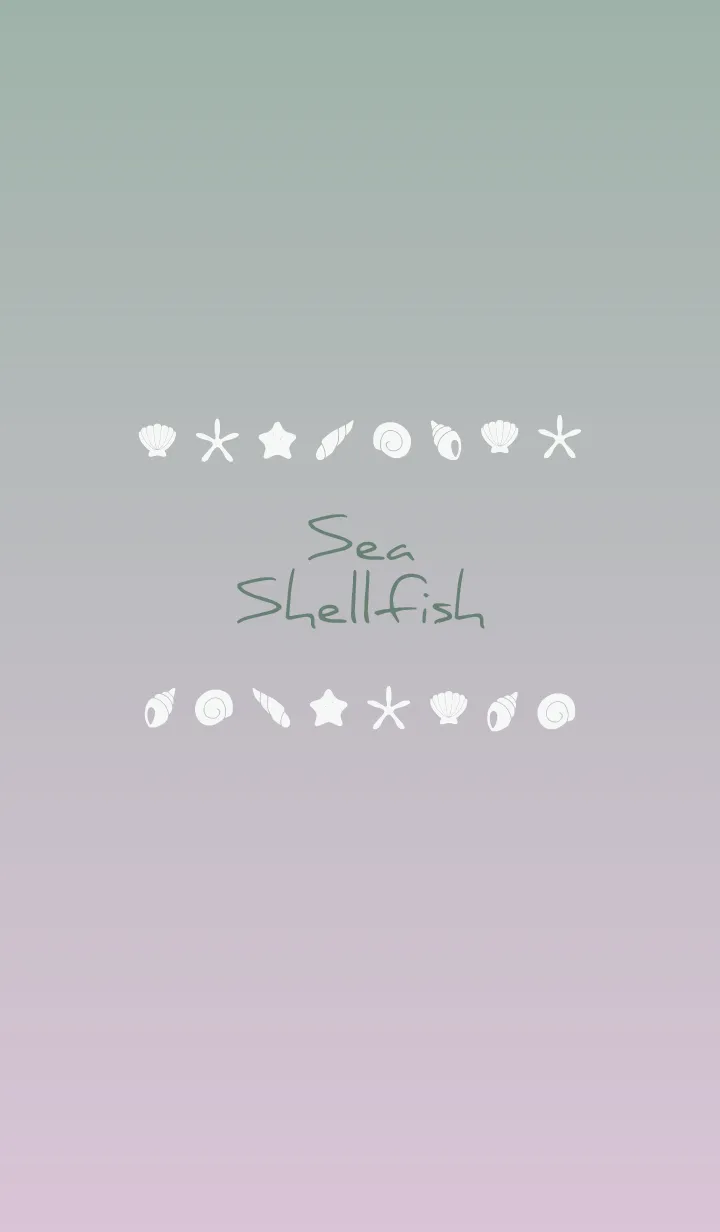 [LINE着せ替え] カーキ : 海と貝殻の画像1