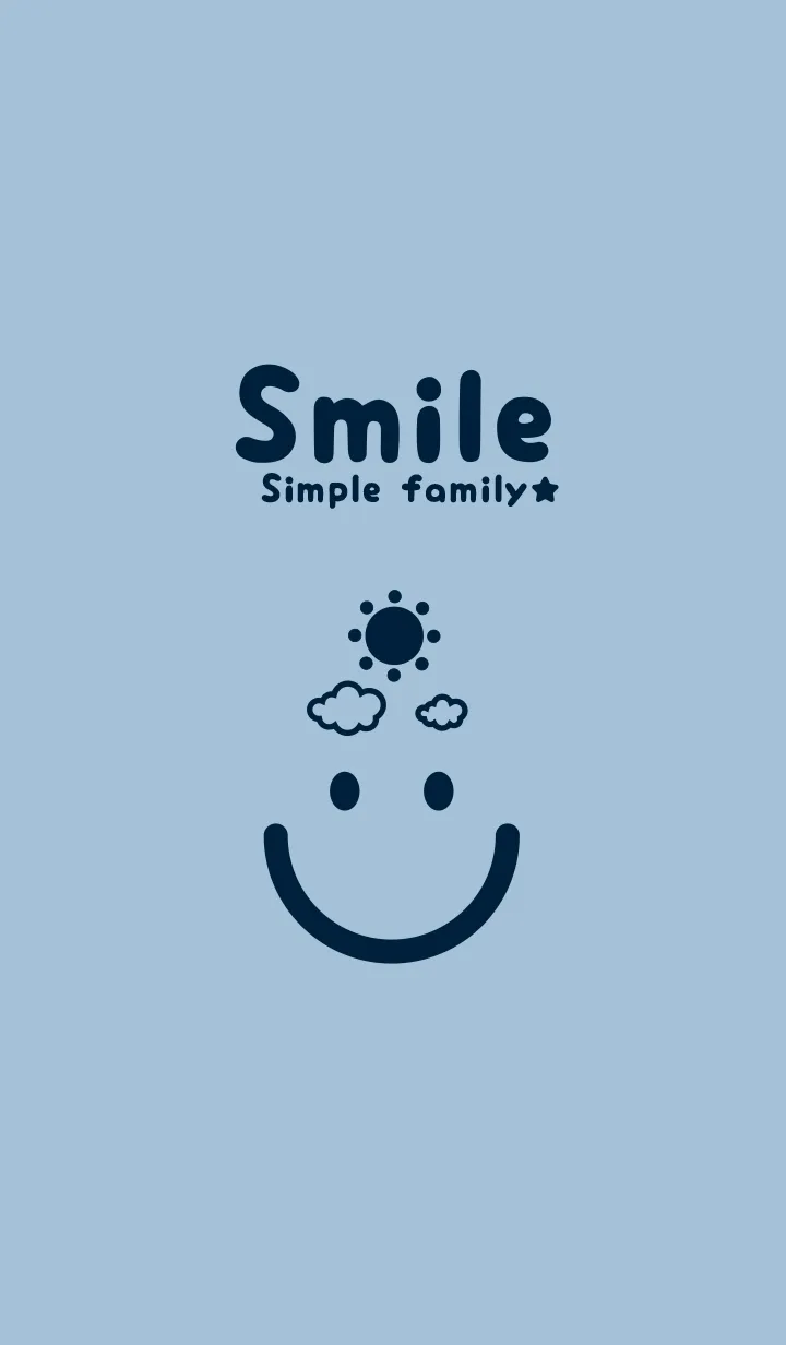 [LINE着せ替え] スマイル＆SUN スモークブルーの画像1