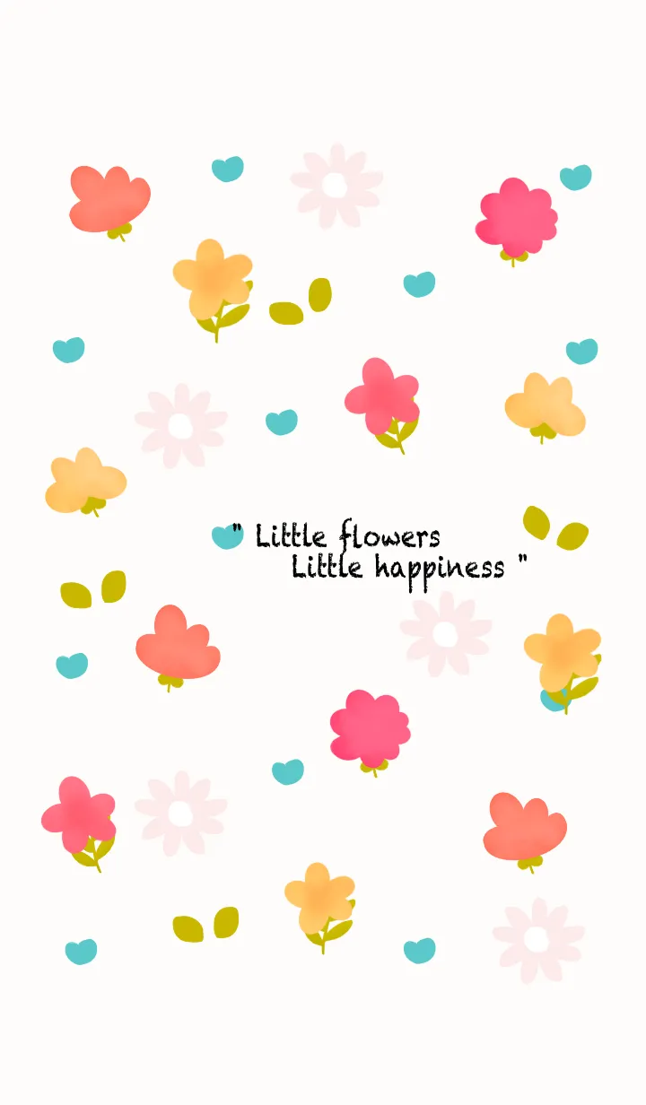 [LINE着せ替え] Little colorful flowers 17 :)の画像1