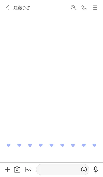 [LINE着せ替え] ねことハート(white&pastel blue).の画像3