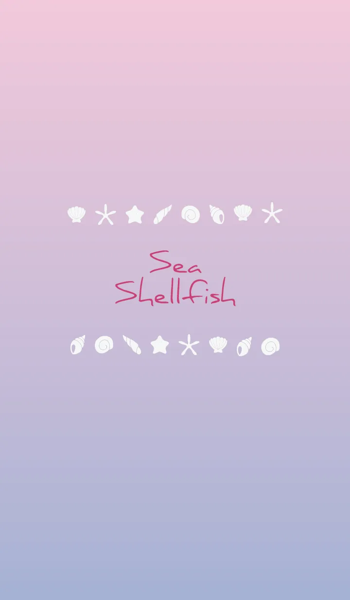 [LINE着せ替え] ピンク : 海と貝殻の画像1