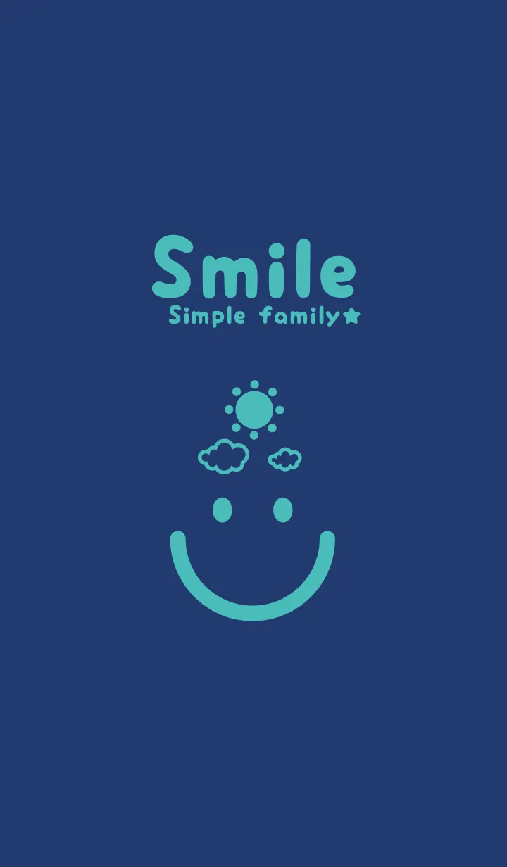 [LINE着せ替え] スマイル＆SUN 紺色の画像1