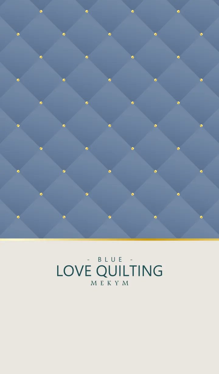 [LINE着せ替え] LOVE QUILTING DUSKY BLUE 9の画像1