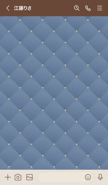 [LINE着せ替え] LOVE QUILTING DUSKY BLUE 9の画像3