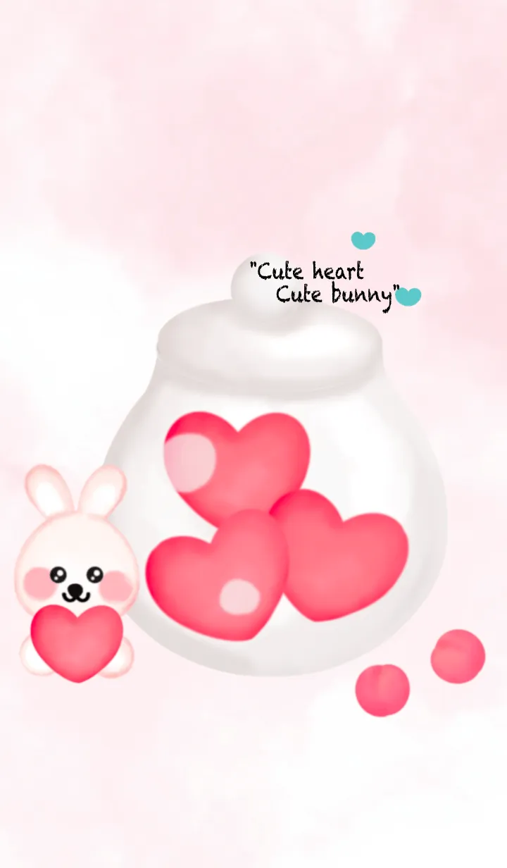 [LINE着せ替え] Little bunny & Little heart 6の画像1