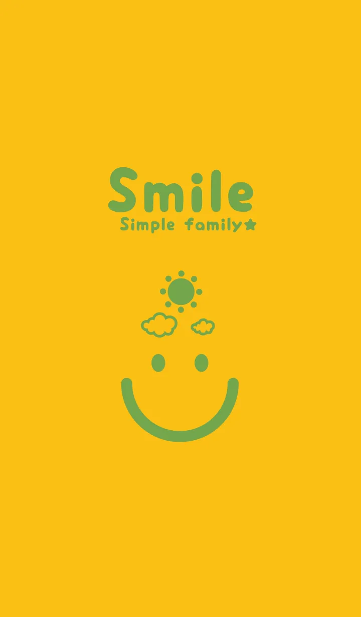 [LINE着せ替え] スマイル＆SUN 鬱金色の画像1