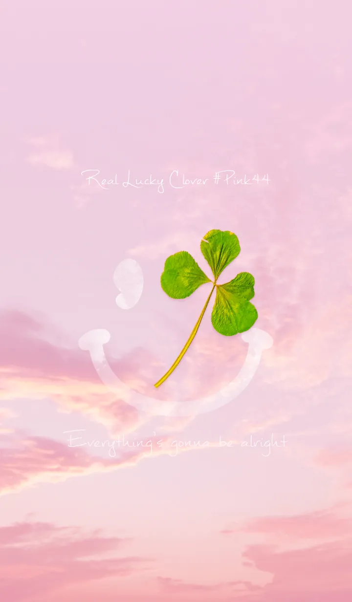[LINE着せ替え] 本物ラッキークローバー #ピンク44の画像1