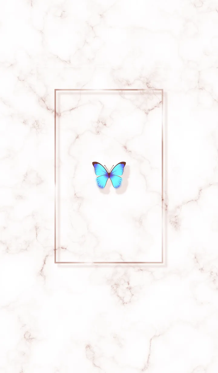 [LINE着せ替え] 青い蝶♦ピンクブラウン09_1の画像1