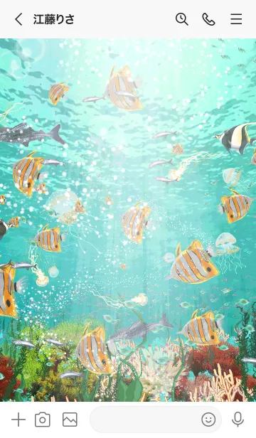[LINE着せ替え] きくか用☆珊瑚と熱帯魚の夏の着せかえの画像3