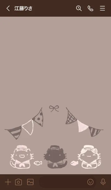 [LINE着せ替え] マリンにゃんこ チョコレートの画像3