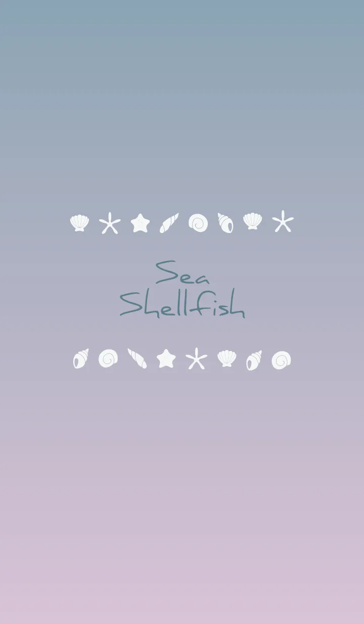 [LINE着せ替え] ベージュと青 : 海と貝殻の画像1