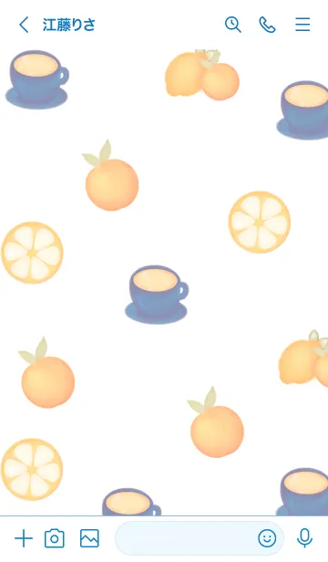 [LINE着せ替え] Lemon tea time 7の画像3