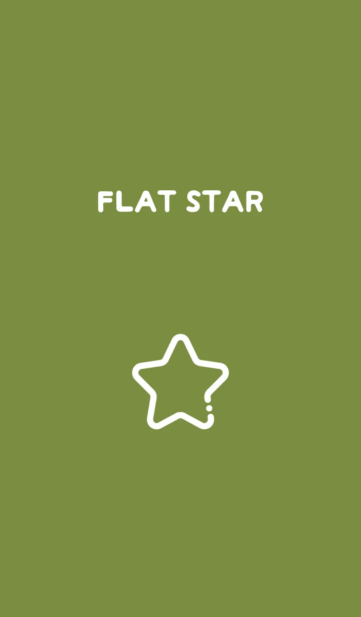 [LINE着せ替え] FLAT STAR / Grass Greenの画像1