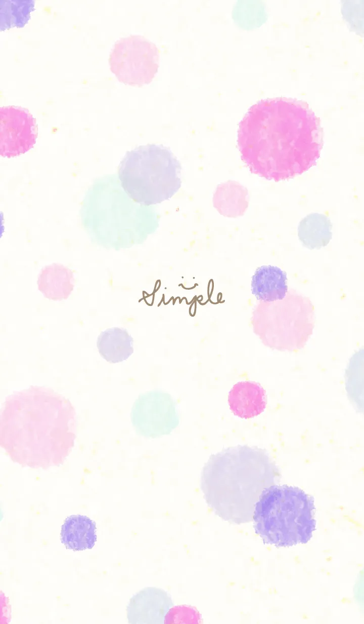 [LINE着せ替え] 水彩 丸 ピンク パープル26の画像1