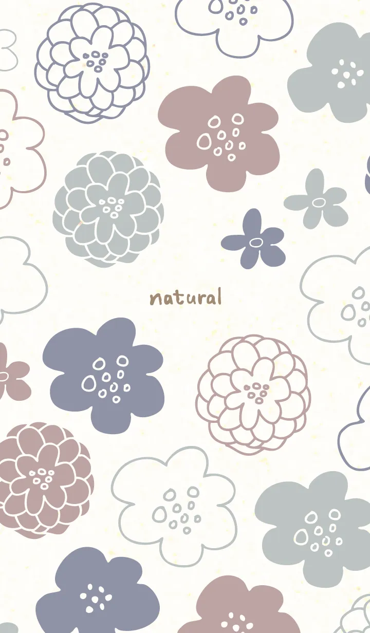 [LINE着せ替え] 花々くすみ和紙13の画像1