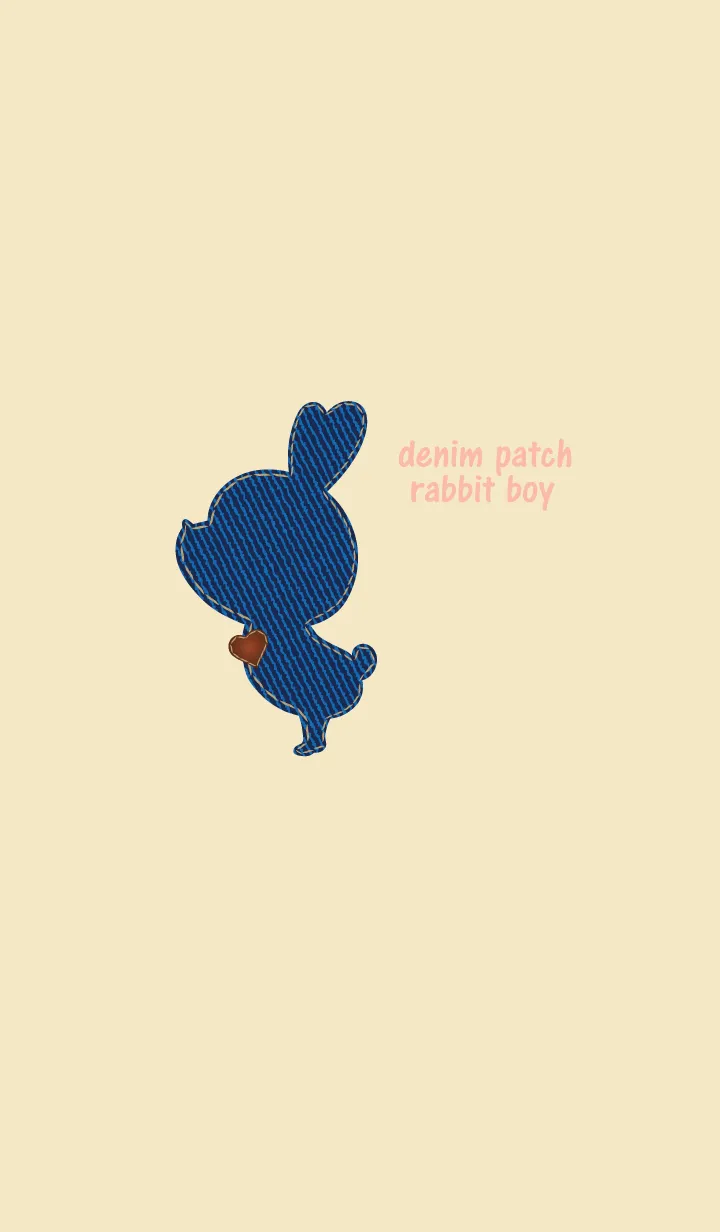 [LINE着せ替え] denim patch rabbit boy.の画像1