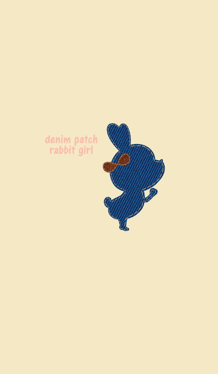 [LINE着せ替え] denim patch rabbit girl.の画像1