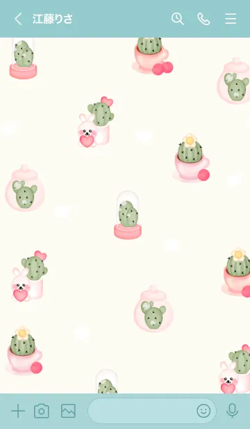 [LINE着せ替え] I love cactus 6 :)の画像3