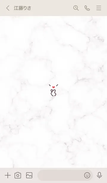 [LINE着せ替え] 指ハート♥グレージュ02_1の画像3